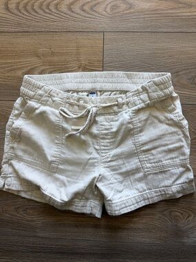 Old Navy Cream Drawstring Bermuda Shorts